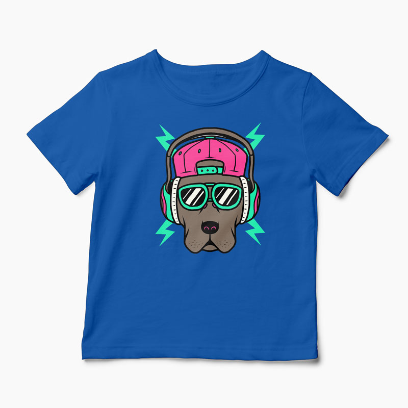 Tricou Personalizat Cool Dog - Copii-Albastru Regal